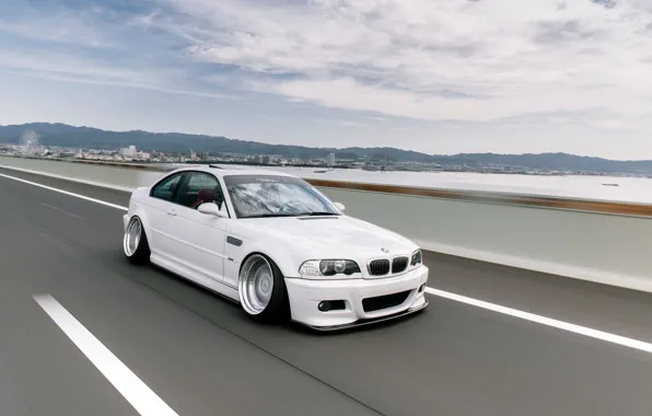 The sky, Auto, Road, White, BMW, Machine, BMW, Day