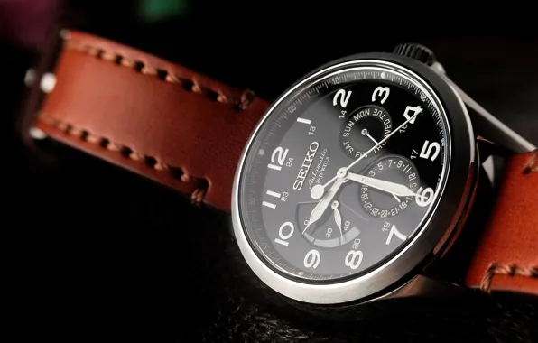 Watch, dial, strap