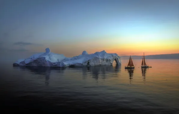 Ice, arctic, sailing, Greenland