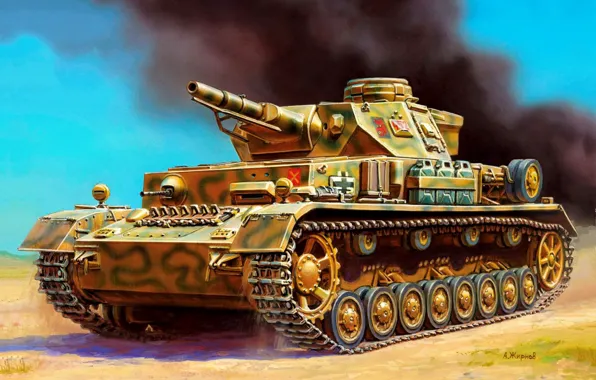 Picture Germany, art, Medium tank, Panzerkampfwagen IV, WW2, Pz.Kpfw, Panzerwaffe, Ausf D