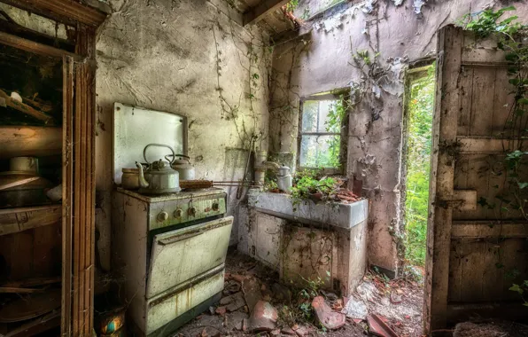 Room, the door, plate