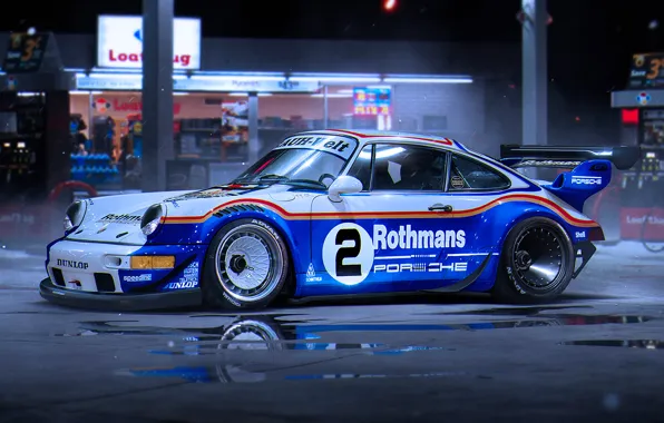 911, Porsche, Car, Race, RWB, by Khyzyl Saleem, Rothmans