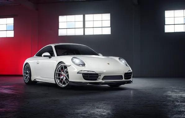 Porsche, white, Porsche, Coupe, Carrera, Edition, 991, frontside