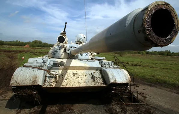 The barrel, tank, trunk, Soviet, average, T-55