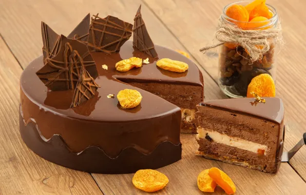 Picture orange, chocolate, cake, cream