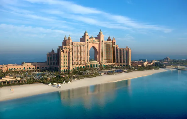 The city, Atlantis, Wallpaper, Palma, wallpaper, Dubai, the hotel, SEA