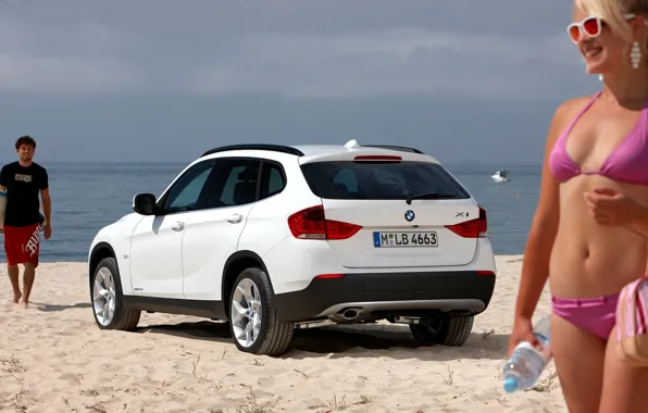 Girl, machine, bmw, male