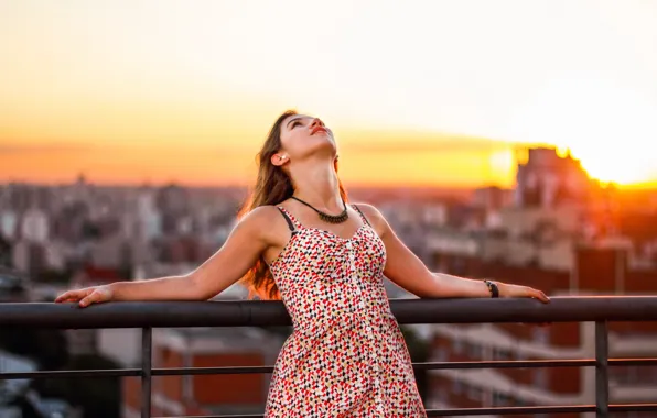 Picture girl, pose, background