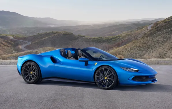 Road, mountains, Ferrari, GTS, 2023, 296, Ferrari 296 GTS