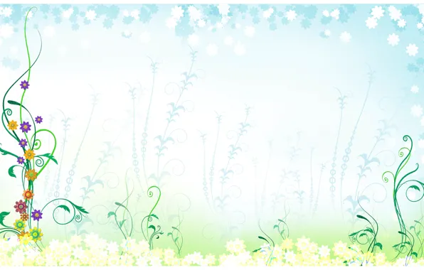 Flowers, background, pattern