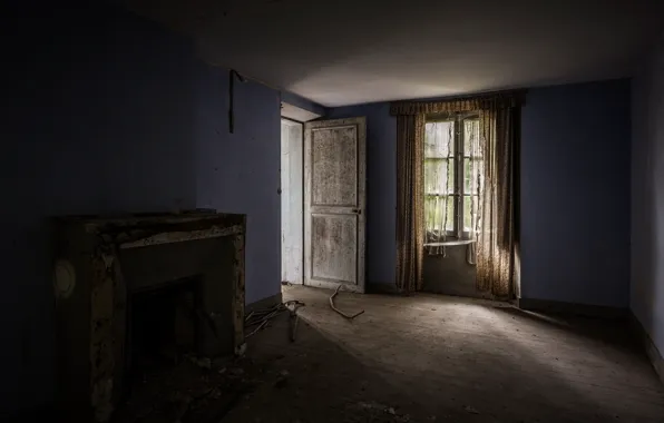 Room, window, fireplace