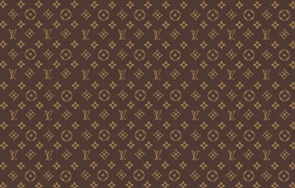 fon, brown, 2K, patterns, wall, Louis Vuitton, LV HD Wallpaper