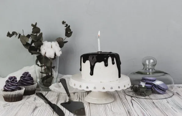 Birthday, candles, cake, Holiday, cupcakes, pasta