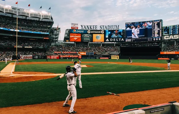 Download Yankee Stadium Field Logo Wallpaper