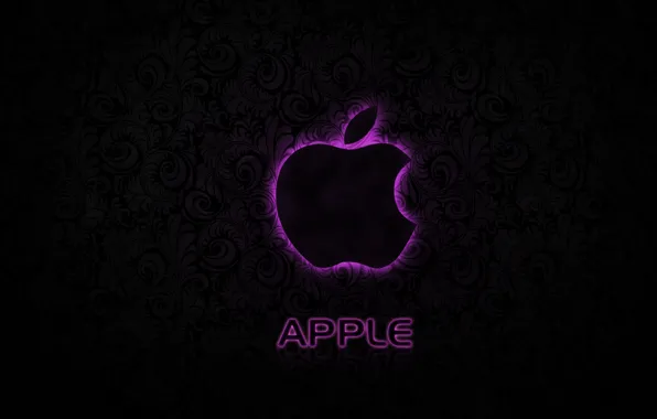 Picture apple, logo, texture, pink, hi-tech