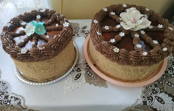 Chocolate, cakes, wallnut