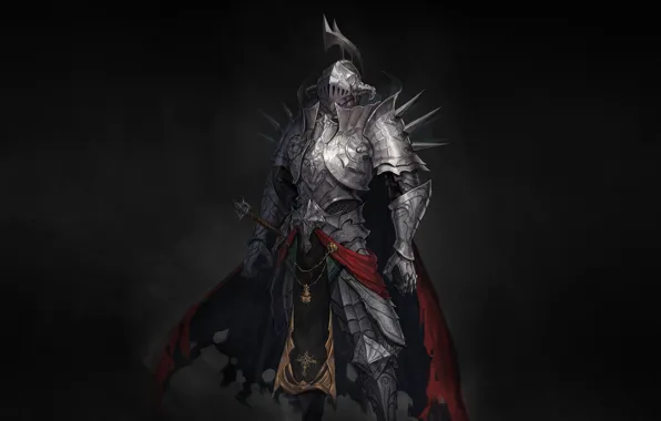 Minimalism, Armor, Warrior, Fantasy, Knight, Illustration, Knight, Pearls