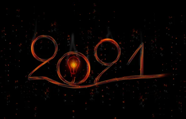 Winter, light bulb, the dark background, holiday, Christmas, figures, couples, New year