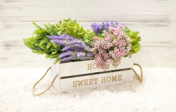 Picture flowers, bouquet, wood, flowers, beautiful, sweet, home