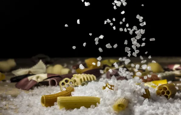 Macro, food, pasta