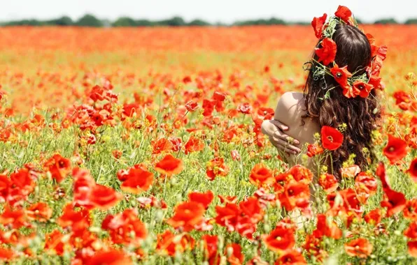 Picture field, girl, Maki