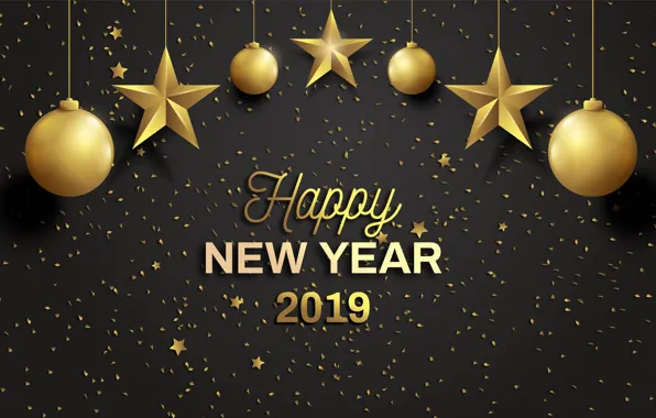 Picture background, holiday, black, New year, New year, 2019