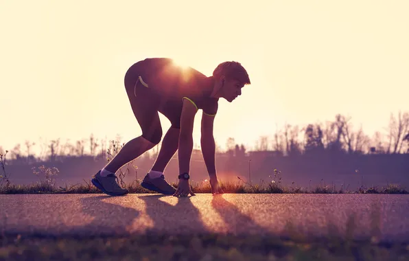 Picture dawn, pose, athletics