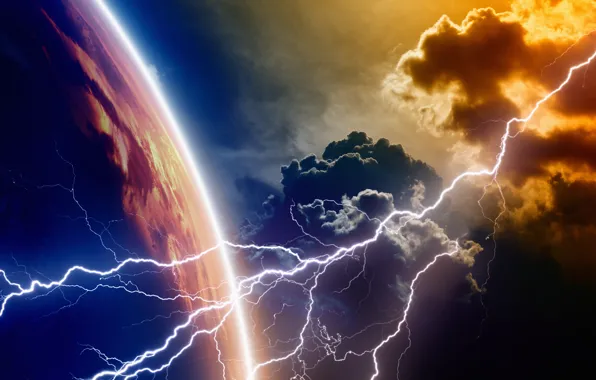 Picture lightning, energy, planet, atmosphere