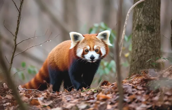 Red Panda, face, red Panda, AI art, neural network