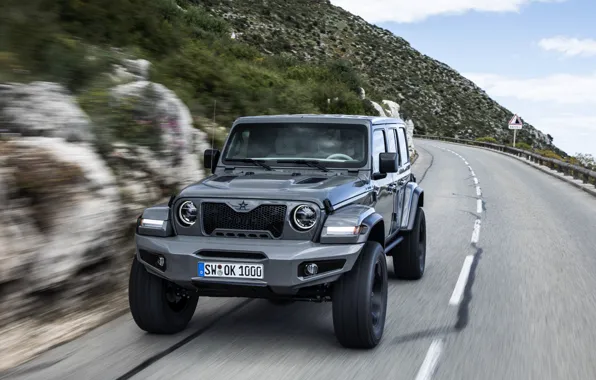 Picture road, mountains, Wrangler, Jeep, Unlimited, 2019, Soldier, Ferōx