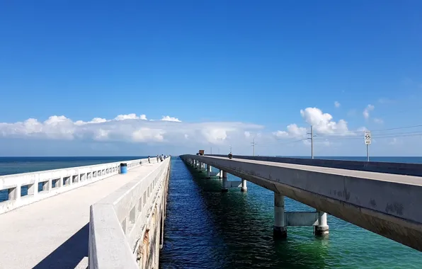 Picture travel, stay, bridges, Key West, Seven Mile Bridge, USA-Florida
