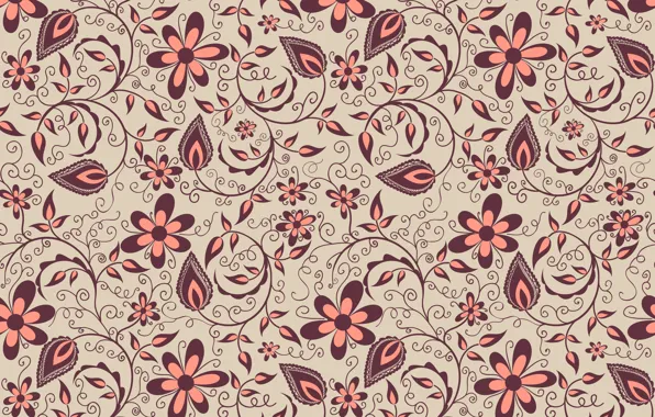 Picture flowers, pattern, vector, ornament
