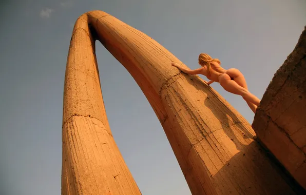 Ass, ass, back, blonde, bending, legs, ass, architecture