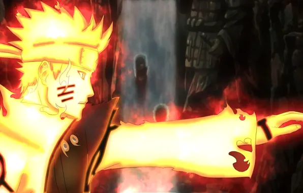 Fire, flame, game, Naruto, anime, man, samurai, ninja