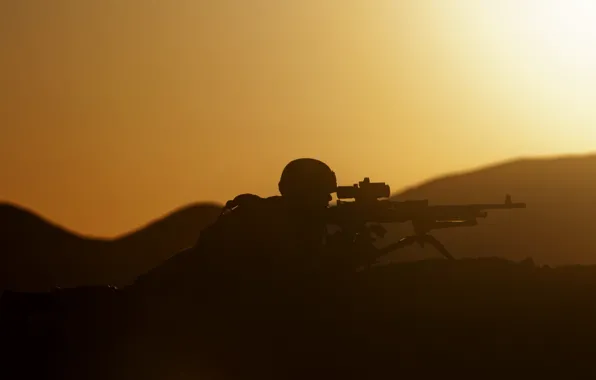 Military, marine corps, Sunset Security