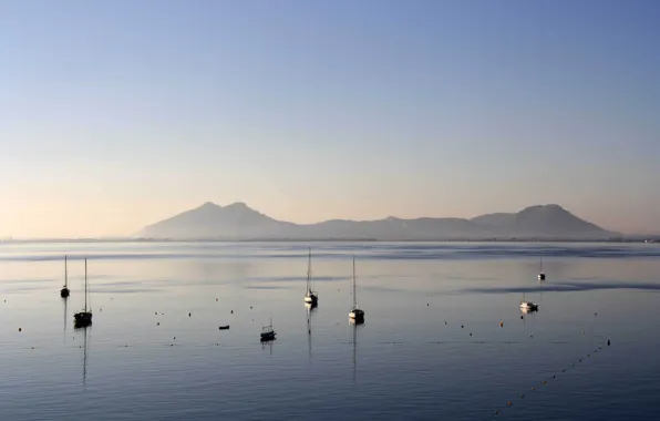 Picture sea, morning, yacht, Mallorca, Porta de Sant Sabastiá