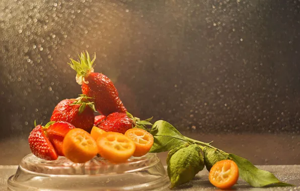 Berries, strawberry, ripe, delicious, juicy