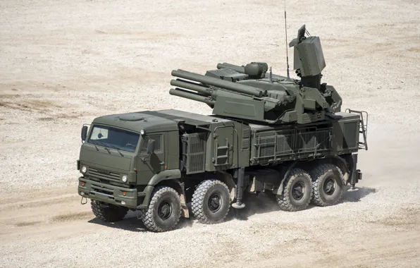 Russian, complex, self-propelled, Pantsir-S1, missile and gun, anti-aircraft, (Zrpk), land-based