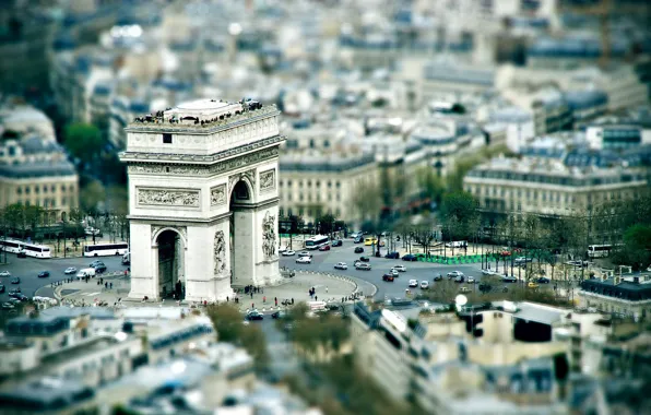 France, Paris, area, panorama, Arch