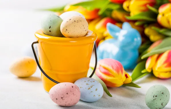 Flowers, colorful, Easter, tulips, happy, flowers, tulips, Easter
