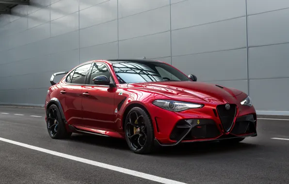 Picture Alfa Romeo, the wall, Giulia, GTAm, 2020, Gran Turismo Alleggerita changed