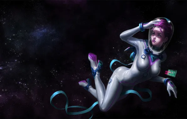 Girl, space, fiction, astronaut, the suit, beauty, astronaut