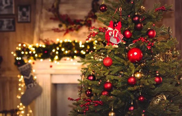 Decoration, Christmas Tree, Garland, Garland, Decorations, Christmas tree
