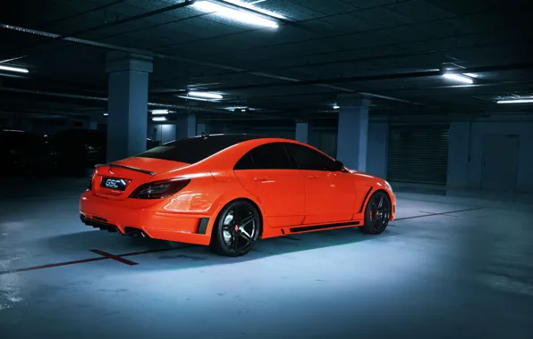 Picture car, tuning, Mercedes-Benz, car, AMG, tuning, orange, CLS 63