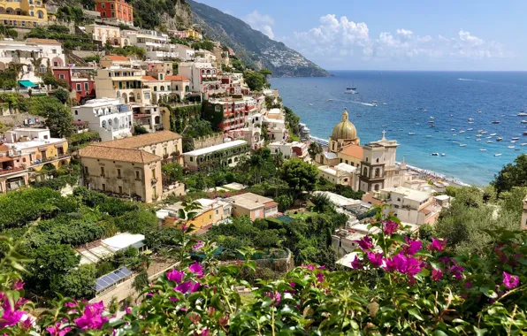 Sea, mountains, home, Italy, Amalfi