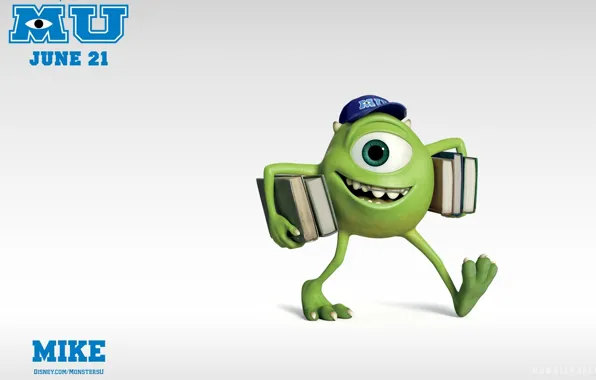 Pixar, Mike Monster, Monster University, monsters University, Mike Wazowski