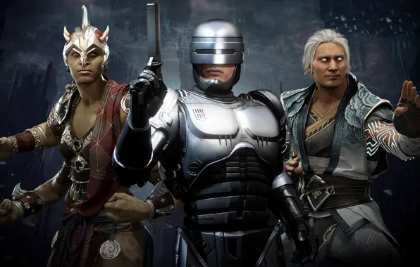 RoboCop, Aftermath, Alex Murphy, Mortal Kombat 11, god of wind, Sheeva, queen of shokan, Fujin