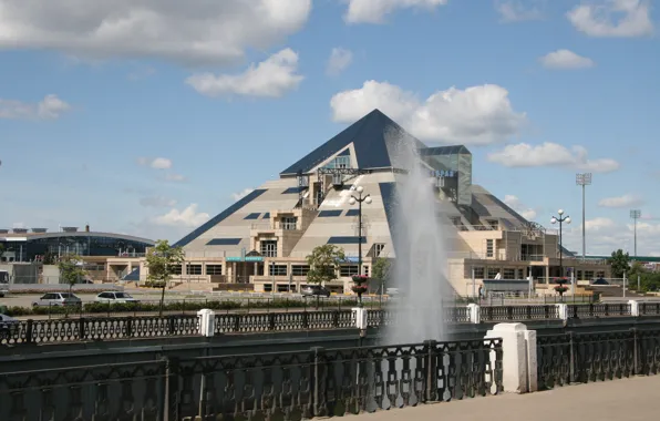 The building, Pyramid, architecture, Kazan