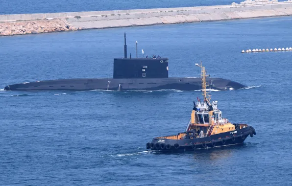 Boat, tug, submarine, underwater, Novorossiysk, The black sea, diesel