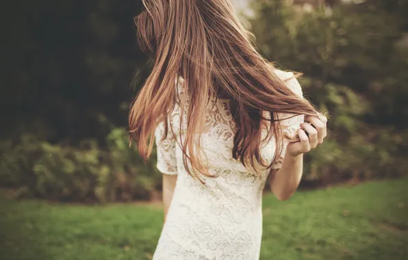 Picture girl, hair, dress